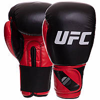 Перчатки боксерские UFC PRO Compact искусственная кожа Красно-черные 10 oz (UHK-69998)