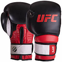 Перчатки боксерские UFC PRO Training кожаные Красно-черные 18 oz (UHK-69992)