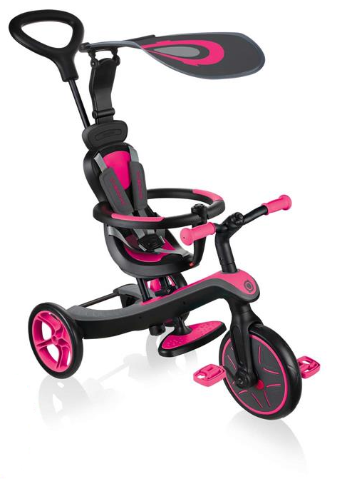 Велосипед дитячий триколісний Globber Explorer Trike 4 в 1 Рожевий (632-110-3)
