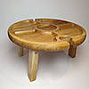 Дерев'яний винний столик менажниця з дуба 30 см. розкладний на два бокали, фото 5