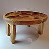 Дерев'яний винний столик менажниця з дуба 30 см. розкладний на два бокали, фото 6