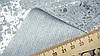 Тканина двонитка колір світло-сірий меланж із сріблястим принтом (Туреччина), фото 4