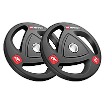 Набір дисків олімпійських Hop-Sport 2 х 20 кг, фото 4