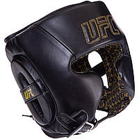 Боксерский шлем в мексиканском стиле натуральная кожа UFC PRO Prem Lace Up UHK-75054 M Черный