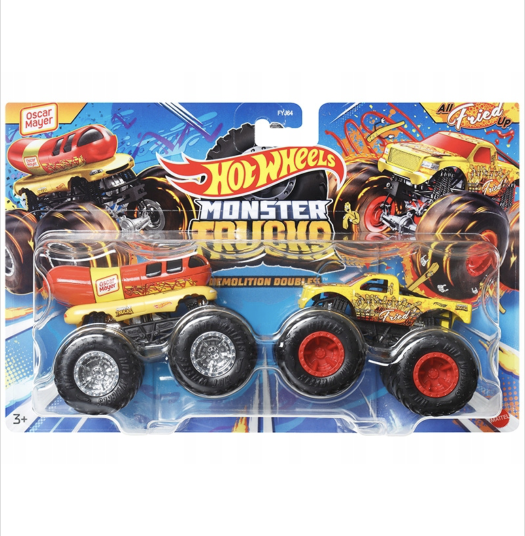 Набір машинок Hot Wheels Monster trucks HW OSCAR MAYER VS ALL FRIED UP 1:64 FYJ64/HWN64