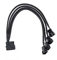 Переходник питания MOLEX/SATA ->4 шт 26см 4 pin hub кулер fan молекс