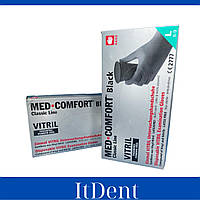 Рукавички MED-Comfort VITRIL L,M,S,XS Чорні .неопудр.уп.50пар Ampri-Німеччина