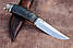 Мисливський ніж ручної роботи Вовк з нержавіючої сталі m390/62 HRC, з якісним шкіряним чохлом у комплекті, фото 2