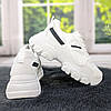 Кросівки жіночі білі на об'ємній підошві САР 4386, фото 6