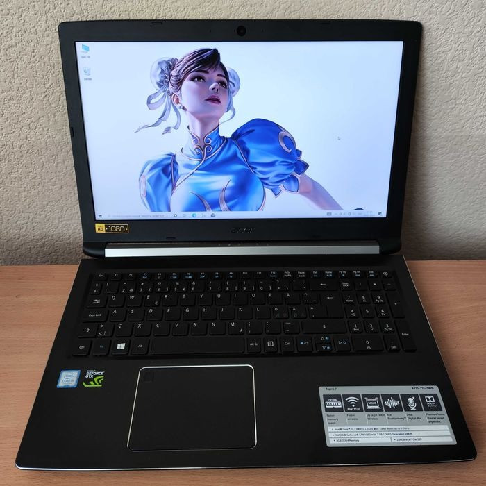 Ігровий Acer A715-71G-54PN 15.6" i5-7300HQ/8 DDR4/256 SSD/GTX 1050 2Gb
