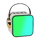 Bluetooth колонка + мікрофон для караоке, з USB, AUX та RGB підсвічуванням / Блютуз колонка портативна / Караоке, фото 3