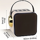 Bluetooth колонка + мікрофон для караоке, з USB, AUX та RGB підсвічуванням / Блютуз колонка портативна / Караоке, фото 10