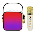 Bluetooth колонка + мікрофон для караоке, з USB, AUX та RGB підсвічуванням / Блютуз колонка портативна / Караоке, фото 9