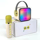 Bluetooth колонка + мікрофон для караоке, з USB, AUX та RGB підсвічуванням / Блютуз колонка портативна / Караоке, фото 11