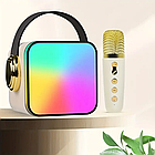 Bluetooth колонка + мікрофон для караоке, з USB, AUX та RGB підсвічуванням / Блютуз колонка портативна / Караоке, фото 7