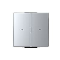 Клавиша выключателя жалюзи двойная ABB Niessen Sky 8544 PL Серебристый (2CLA854400A1301)