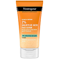 Скраб для очищения пор Neutrogena Clear & Defend 2% Salicylic Acid Face Scrub 150 мл