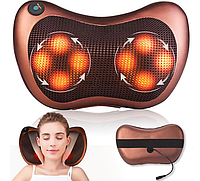 Массажная инфракрасная подушка Massage Pillow / Роликовый массажер для спины и шеи с подогревом