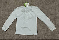 Блуза детская трикотажная для девочки школьная длинный рукав 128 см