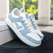 Кросівки кеди жіночі білі з блакитним Swin-shoes 4424, фото 4