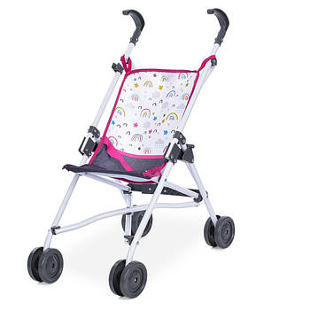 Прогулянковий металевий ляльковий візок з малюнком веселки FiVEoNiNE T701021