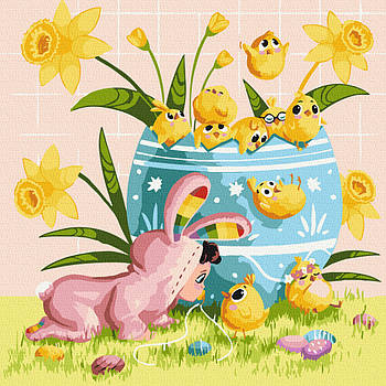 Картина за номерами Великодня полювання © artdi.ua 40x40