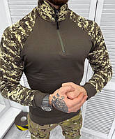 Армейская рубашка пиксель, тактическая рубашка убакс хлопок, кофта убакс для зсу, боевая рубашка ky391