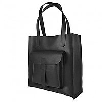 Женская кожаная сумка шоппер, шопер из натуральной кожи черный рептилия