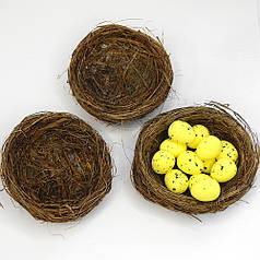 Декор великодне гніздечко натуральне, Ø 8 см