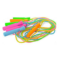 Скакалка 270см,мотузка гума,ручка пластик,підшипник,5 кольорів /180/ MS3296 ish