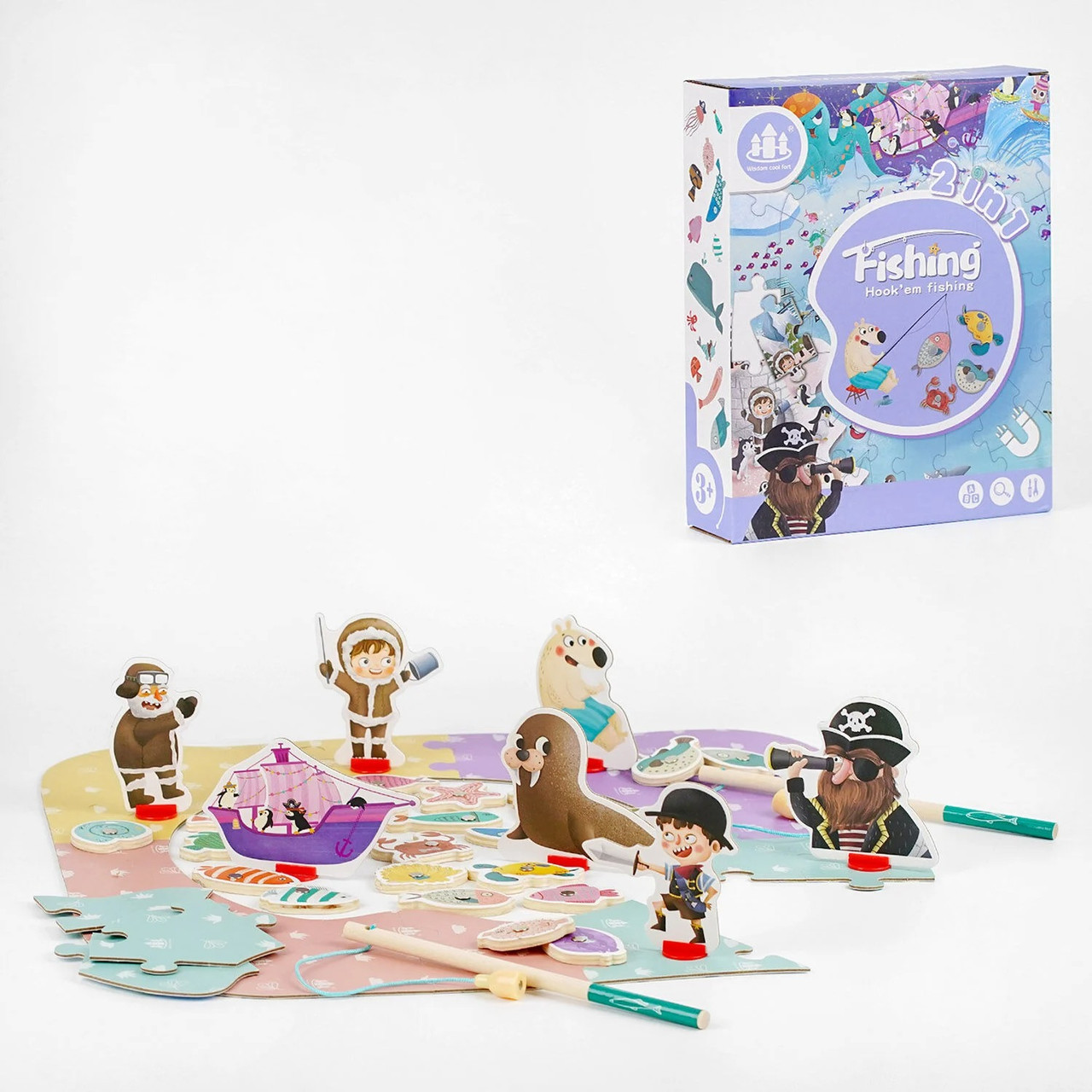 Дерев'яні пазли на магнітах С 54579