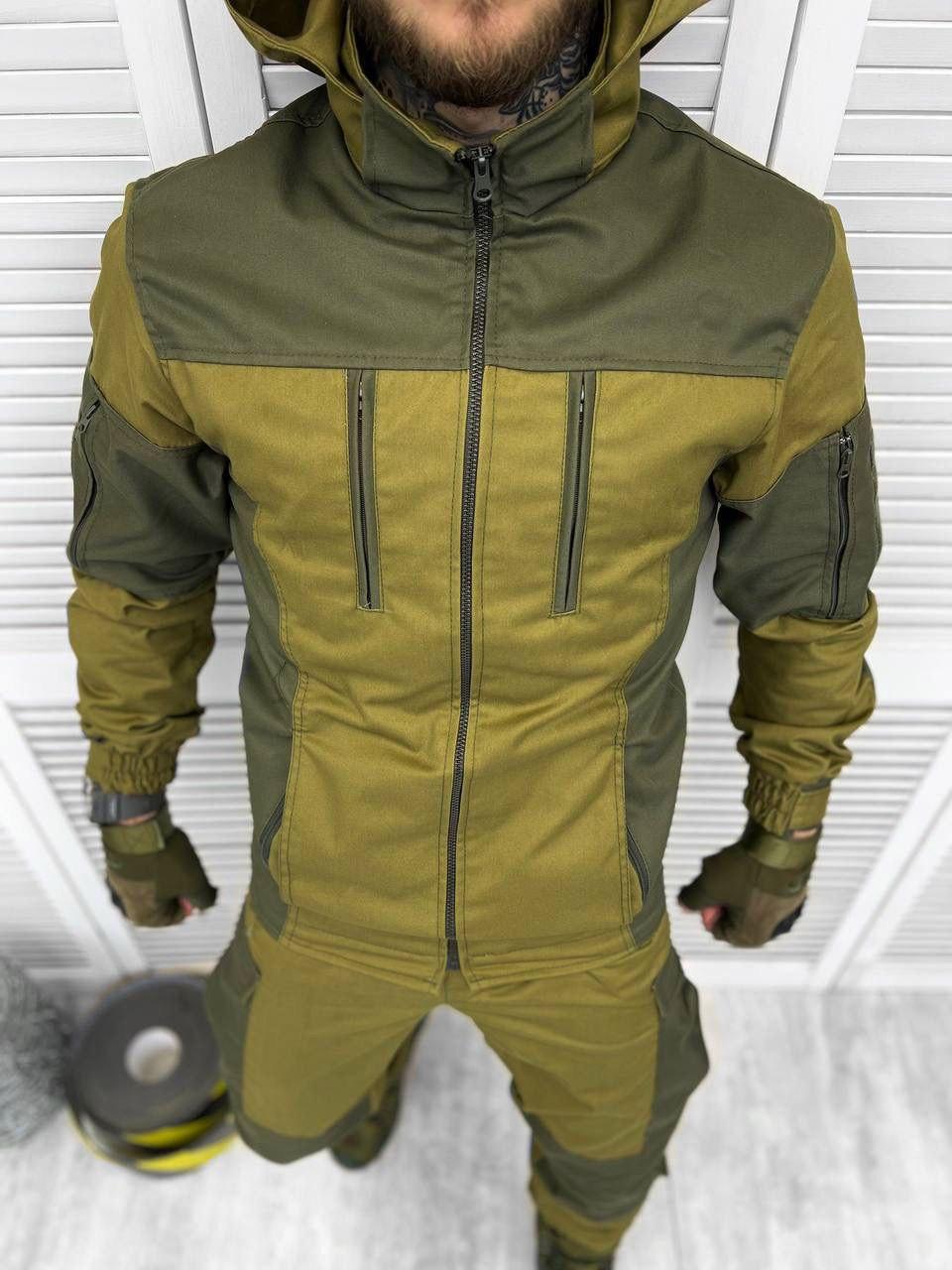 Військова форма Костюм Гірка хакі, форма зсу нового зразка матеріал грета, демісезонний костюм гір ky391