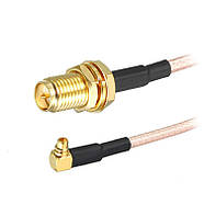Кабель антенний RP SMA Female - MMCX кутовий 10см перехідник пігтейл RG316 для FPV, MikroTik, WiFi антен, фото 3