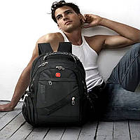 Удобный мужской рюкзак с дождевиком, Рюкзак черный мужской, Хороший мужской рюкзак, AST