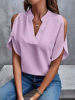 Блуза с открытыми плечами СИРЕНЕВЫЙ от 42 до 48