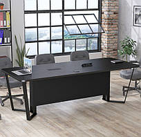 Офісний прямокутний конференційний стіл для переговорів у зал нарадей V-240 Венге Луїзіана Loft design