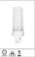 Компактная Люминесцентная лампа (КЛЛ) Sylvania CF-T 26W/840 GX24d-3 2p холодный свет