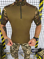 Убакс с коротким рукавом мультикам, боевая тактическая рубашка, тактическая рубашка мультикам для ky391