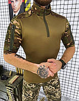 Тактическая рубашка мультикам для военных Ubacs, убакс с коротким рукавом ткань рип стоп, рубашка ky391