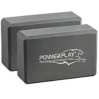 Блоки для йоги Yoga Brick PowerPlay PP_4006_Grey_2in, EVA, пара, Lala.in.ua