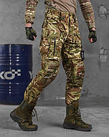 Брюки военные мультикам с наколенниками, тактические штаны зсу мультикам весна, штурмовые штаны ky391