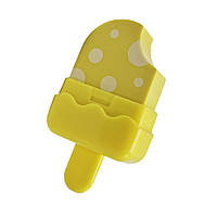 Ластик цветной "Мороженое" COLOR-IT 1852А в футляре Желтый, Vse-detyam