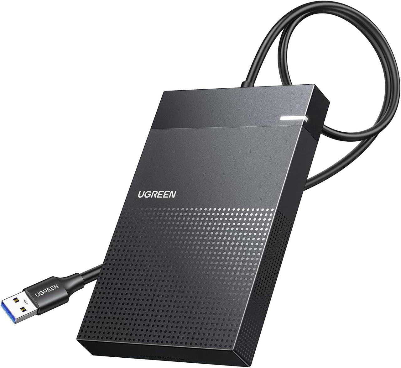Зовнішній корпус Ugreen кишеня для жорсткого диска 2.5" SATA to USB 3.0 7 mm 9.5 mm 0.3 м Black (CM471), фото 1