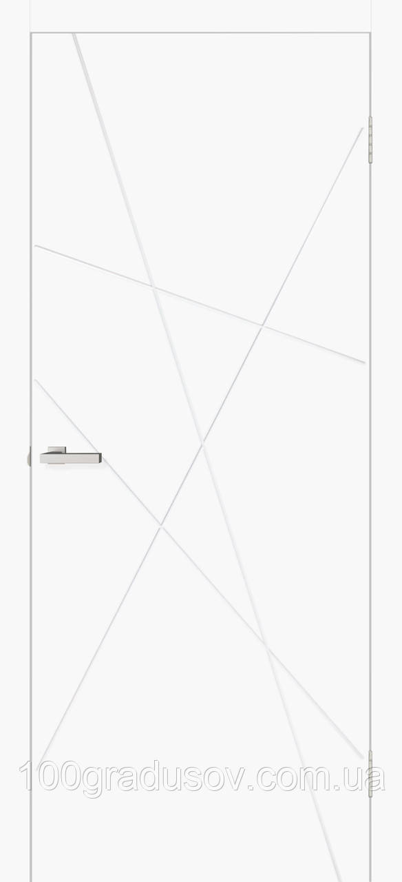Двері міжкімнатні Оміс Серія Cortex Геометрія 01 білий silk matt