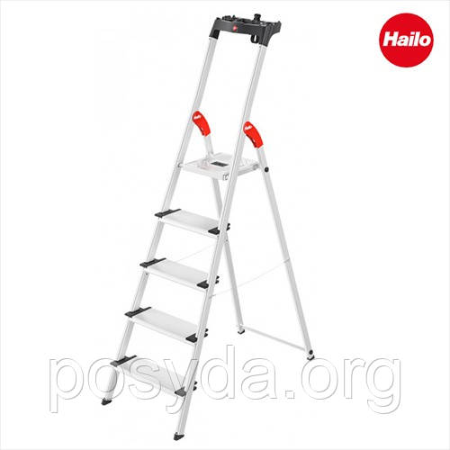 Драбина алюмінієва Hailo L80 COMFORTLINE, 5 ступенів (8040507)