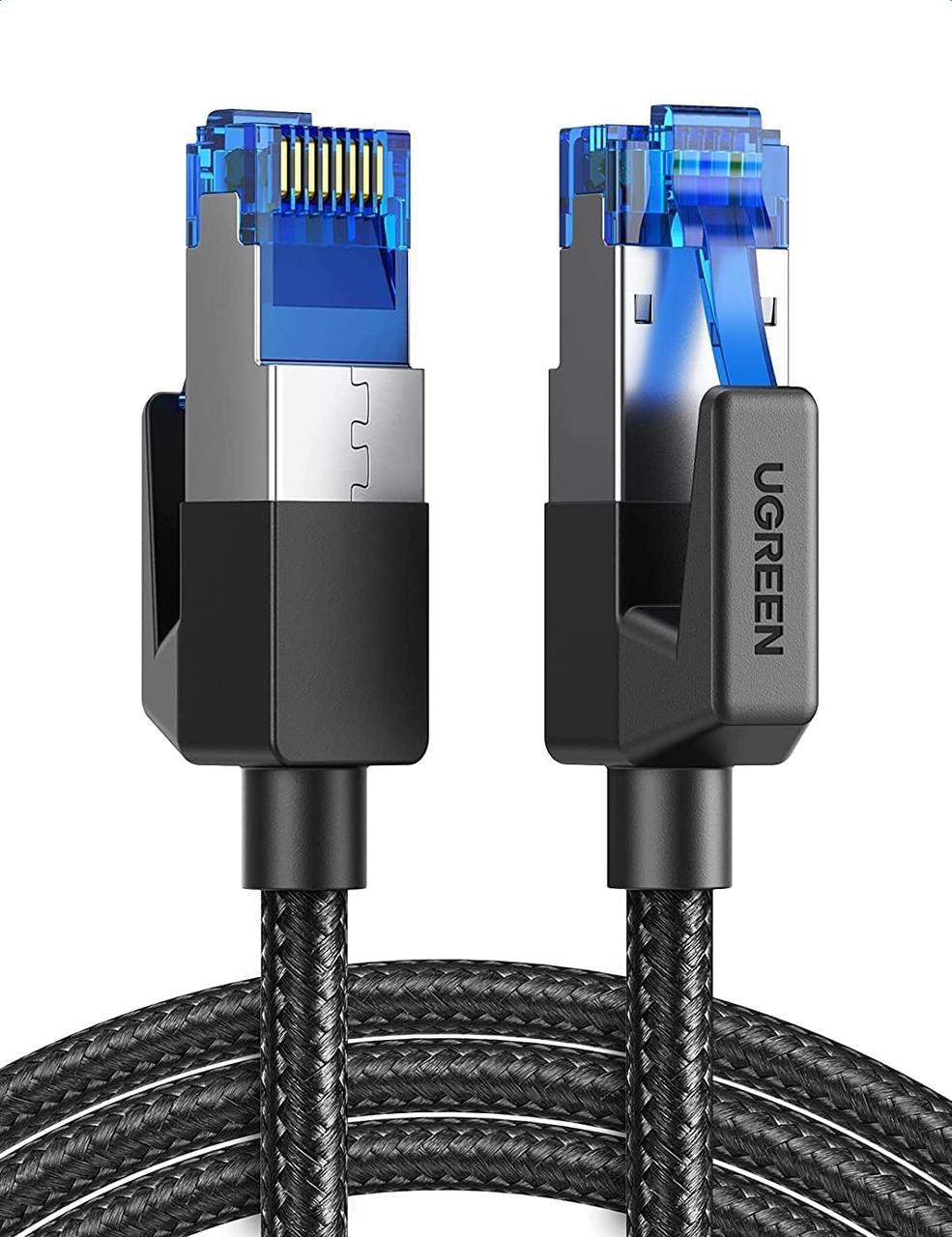 Високошвидкісний інтернет-кабель UGREEN Cat 8 Lan круглий мережевий шнур патч-корд з обплетенням RJ45 3 м (NW153), фото 1