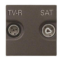 Розетка TV-R/SAT одинарная ABB Niessen Zenit N2251.7 AN концевая Антрацит (2CLA225170N1801)