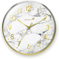 Настінний годинник Мармур великий круглий 49,5 см годинник на батарейках на стіну