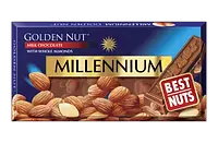 Молочный шоколад Millennium Golden Nut с миндалем 100г