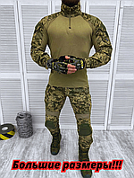 Тактическая форма пиксель размеры XL XXL XXXL, штурмовой костюм ткань рип стоп, военная форма пик ky391